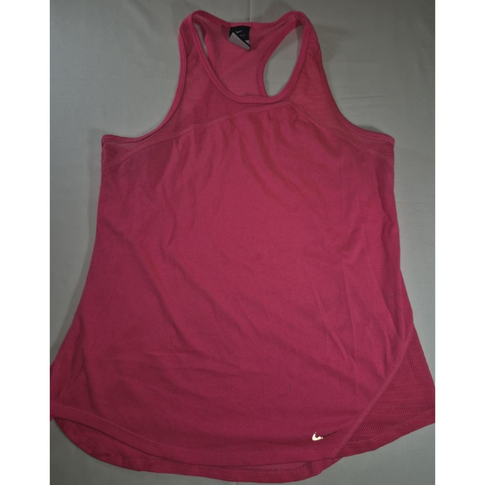 Nike Dri-fit women's hot pink exercise athletic top racing back sz L